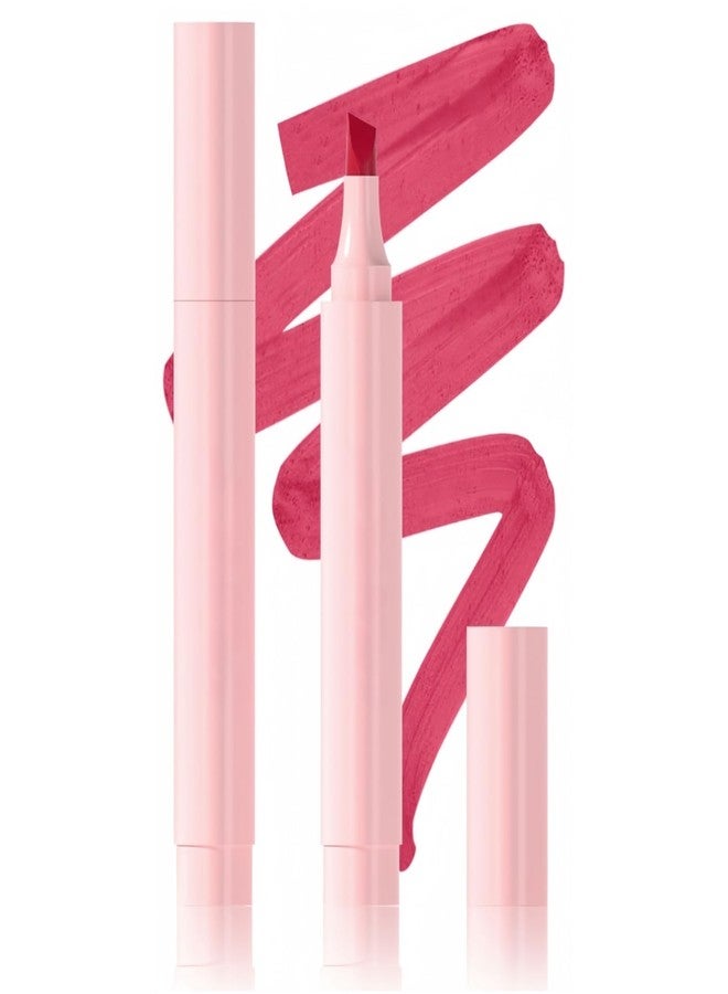 قلم تحديد الشفاه Diryi Lip Tint Marker – قلم تحديد الشفاه وأحمر الشفاه 2 في 1 | رأس قلم بزاوية، مقاوم للماء، مطفي، مقاوم للتلطخ، يدوم طويلاً، لون شفاه ناعم ودقيق وجريء، 5 ألوان (5# وردي توتي) - Image 1